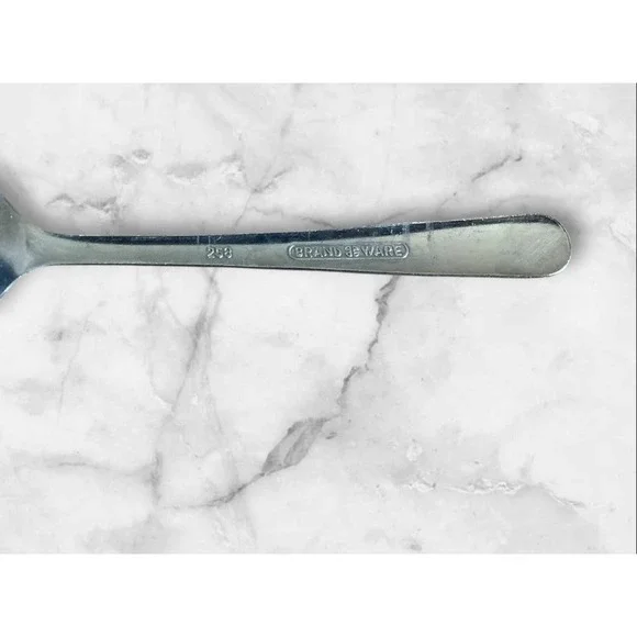 VTG 70s-90s Brand Ware Stainless Steel Spoons (Lot Of 6) Heavy Duty #258 Durable - Picture 3 of 4